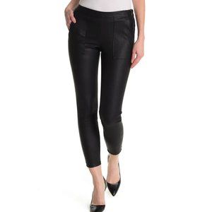 Blank NYC The Bond Vegan Leather Mid-rise Pants in Carbon (Black).